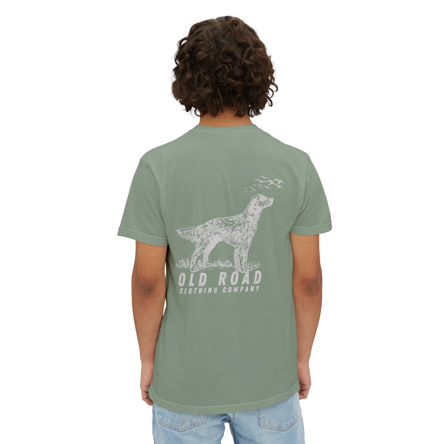 English Setter T Shirt | Comfort Colors Pocket T Shirt | English Setter Hunting Dog | Bird Hunting T Shirt | Upland Hunting T Shirt