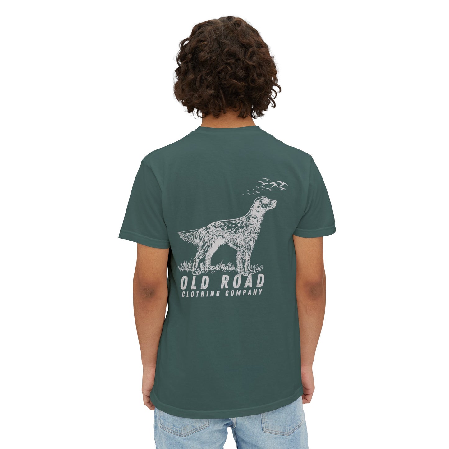 English Setter T Shirt | Comfort Colors Pocket T Shirt | English Setter Hunting Dog | Bird Hunting T Shirt | Upland Hunting T Shirt