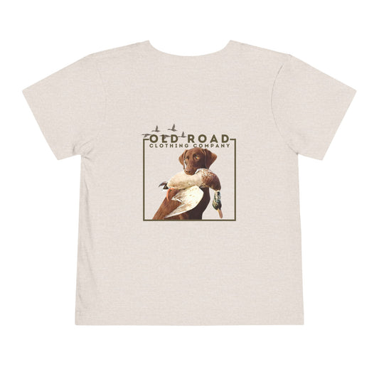Toddler Labrador Retriever Duck Hunting T Shirt | Lab Retrieving Duck | Duck Hunting | Hunting Dog | Chocolate Lab | Fathers Day Matching Shirt