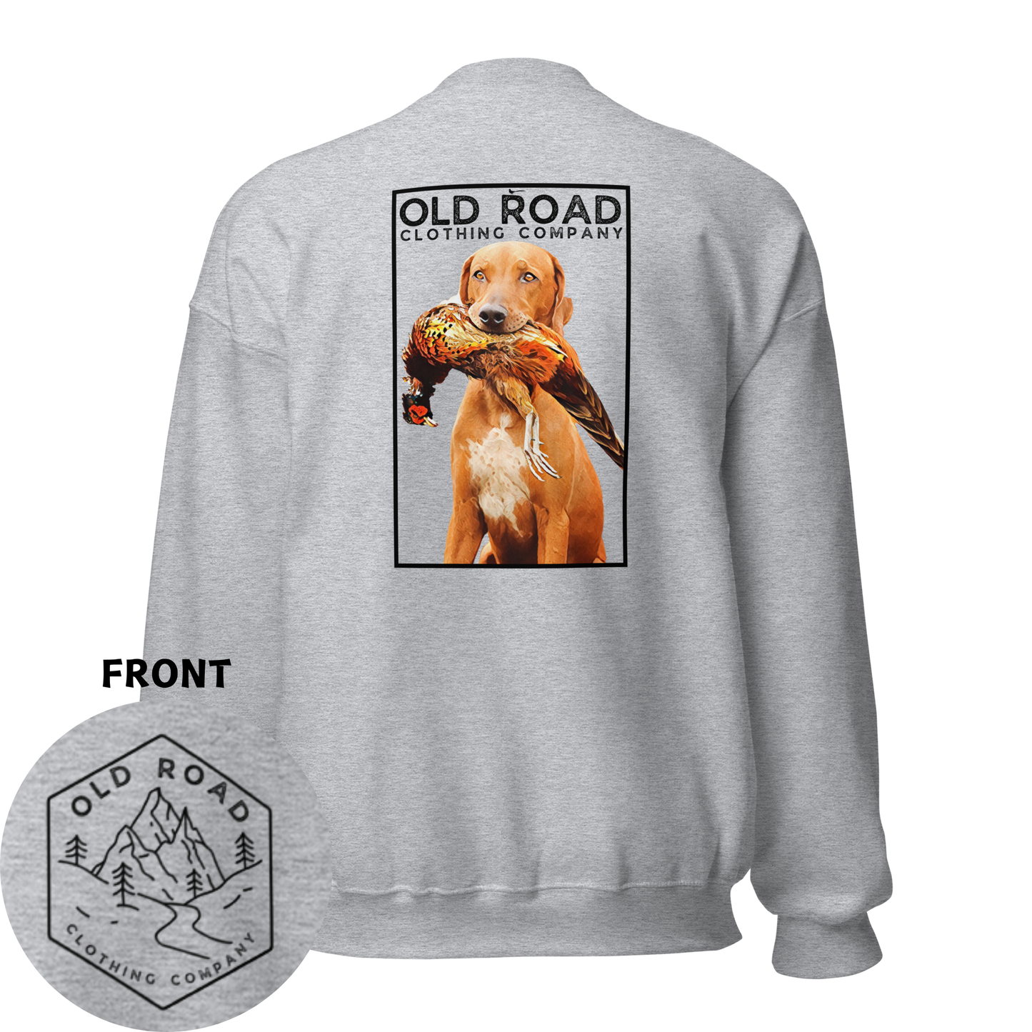 Crewneck Sweatshirt Vizsla Dog T Shirt | Hunting Dog T Shirt | Bird Dog T Shirt | Duck Hunting T Shirt | Working Dog T Shirt | Bird Hunting T Shirt