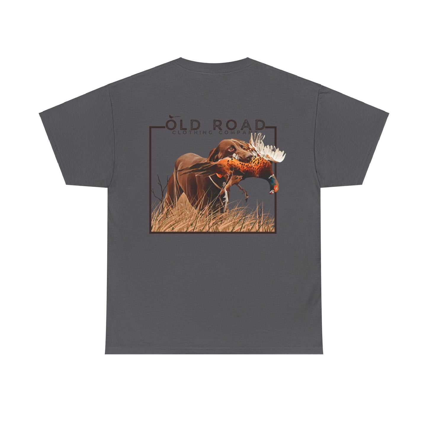 Labrador Retriever Pheasant Hunting T Shirt | Lab Retrieving Pheasant | Duck Hunting | Hunting Dog Shirt | Chocolate Lab | Upland Hunting