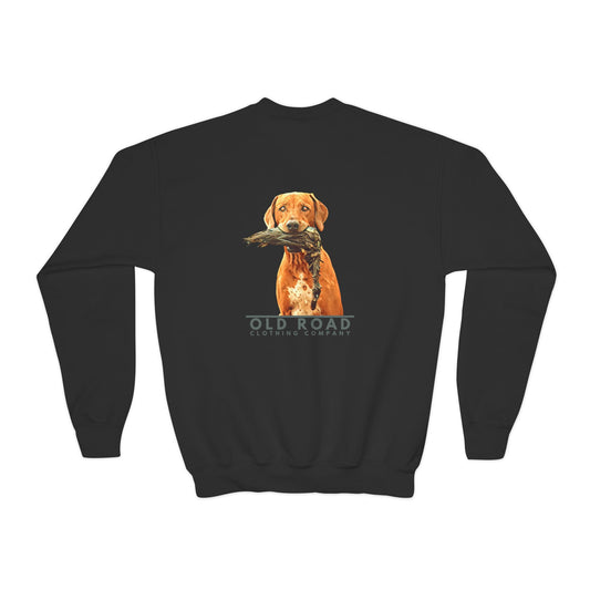 Youth Crewneck Sweatshirt Vizsla Dog T Shirt | Hunting Dog T Shirt | Bird Dog T Shirt | Duck Hunting T Shirt | Working Dog T Shirt | Bird Hunting T Shirt