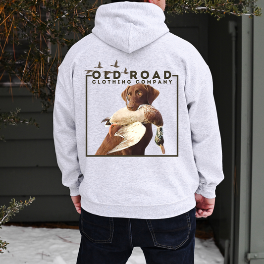 Labrador Retriever Duck Hunting Hoodie | Lab Retrieving Duck | Duck Hunting | Hunting Dog Shirt | Chocolate Lab | Waterfowl Shirt |